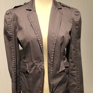 Juicy Couture Gray Military Style Light Jacket